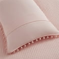 thumbnail image 2 of DBOZE Boho Pom Pom Ball Fringe Twin Quilt Sets, 3 Pieces Pink Lightweight Down Alternative Bedding Quilt Sets for all seasons, 2 of 5
