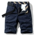 thumbnail image 3 of IYTR Mens Cargo Shorts Zipper Button with Pocket Sports Shorts Casual Outdoor Hiking Shorts Sweatpants Solid Color Athletic Shorts Summer Shorts (Blue 34), 3 of 3