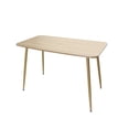 thumbnail image 1 of MUNDO IN MUEBLES Mesa de Comedor MURCIA 1354 Roble | Cubierta de Melamina con Bordes Redondeados | Estructura de Metal Resistente | Niveladores Ajustables para Estabilidad, 1 of 9