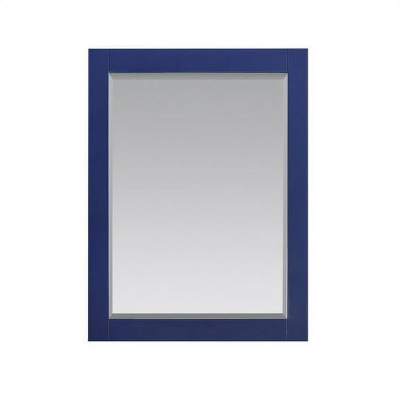 Altair Design Maribella 28" Rectangular Bathroom Wood Framed Wall Mirror in Jewelry Blue
