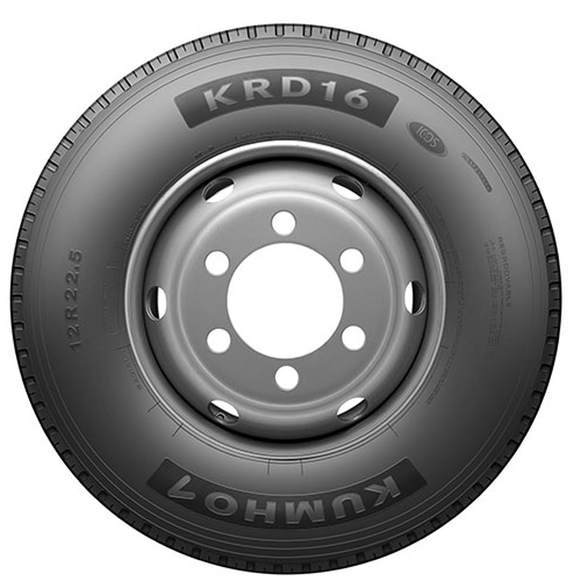 Kumho KRD16 225/70R19.5 Tire with Deep Tread for Extended Wear