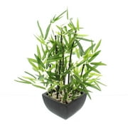 Kozy Life 18 in. Faux Bamboo Plant - Lush Artificial Bamboo in Pot With River Stones
