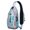 Tropical Pineap, variant on Yellow Lemon and Floral Print Sling Backpack, Cute Summer Fruit Design Crossbody Daypack with Retro Vintage Style, Lightweight and Adjustable Strap
