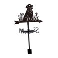 thumbnail image 3 of Veleta de metal con forma de perro, adorno de hierro forjado, estilo retro y rústico, indicador de dirección del viento para decoración de jardín,, 3 of 8