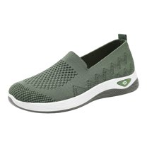 Willtoo 2026 Arch Support Orthopedic Shoes for Women - Slip On Tennis, Hiking & Nurse Sneakers, Wide Width Breathable Work Shoes, Mothers Day Gift Idea Green 6.5 Wide