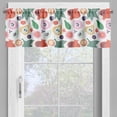 thumbnail image 4 of Ambesonne Retro Valance & Curtain, Vegetables and Fruits Pattern, 55"x24", Burnt Sienna Sea Green, 4 of 7