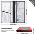 thumbnail image 3 of PVC Leather Car Document Holder Organizer Driver License Cover Holder for Car Driving Documents 9.45x10.24in Green Christmas Tree, 3 of 8