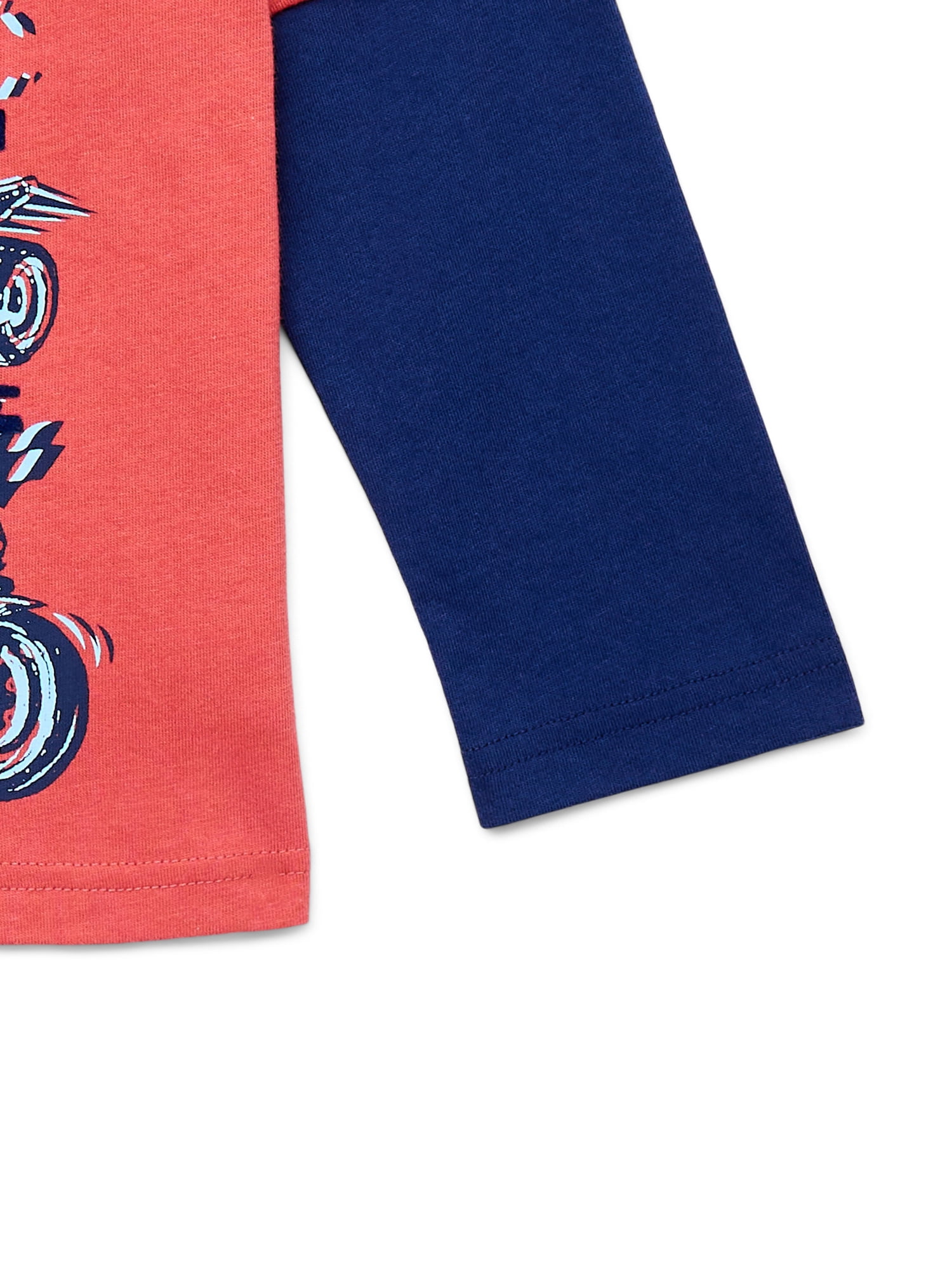 Wonder Nation Toddler Boys Hangdown Graphic Tee with Long Sleeves, Sizes 12M-5T