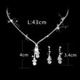 thumbnail image 2 of Sdmnsg-T Bridal Wedding Jewelry Set Silver Rhinestone Necklace Earrings Bracelet Sets Prom Formal Costume Jewelry for Women and Brides, 2 of 7