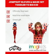 Miraculous Ladybug Toddler Girls Cosplay Jumpsuit Gloves and Mask 3 Piece Costume Set Toddler to Big Kid