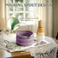 thumbnail image 3 of Eurhowing 7-Piece Japanese Matcha Tea Set, Matcha Whisk Set with Bamboo Whisk, Chawan Bowl, Scoop & Sifter, Complete Ceremony Kit, Gift, Purple, 3 of 7