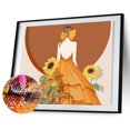 thumbnail image 2 of Girasol niña 5D DIY Diamond Painting Kits Resina Full Round Home Wall Art Tmvgtek Oficina Multiescena Multifunción, 2 of 9