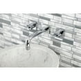 thumbnail image 2 of Kingston Brass KS6121ML Milano Two-Handle Wall Mount Bathroom Faucet, Polished Chrome, 2 of 5