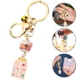 thumbnail image 4 of 2 piezas Estilo japonés estilo gato llavero llave de llave japonesa adorno de la cadena de llaves colgante, 4 of 8