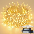 thumbnail image 1 of Cadena de luces MYGOTO de 10 m, 100 LED, 8 modos, impermeables, color blanco cálido, 1 of 9
