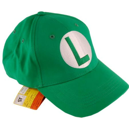Luigi Green Baseball Cap, This is a baseball hat from the classic video game series, Mario Brothers! By Super Mario Brothers Ship from US
