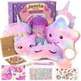 thumbnail image 1 of Set de regalo Jenria Unicorn para niñas de 3 a 12 años con bolsa de felpa, 1 of 7