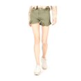 thumbnail image 1 of Pantalones cortos de mezclilla informales con volantes TDC para mujer, verde, 2, 1 of 1