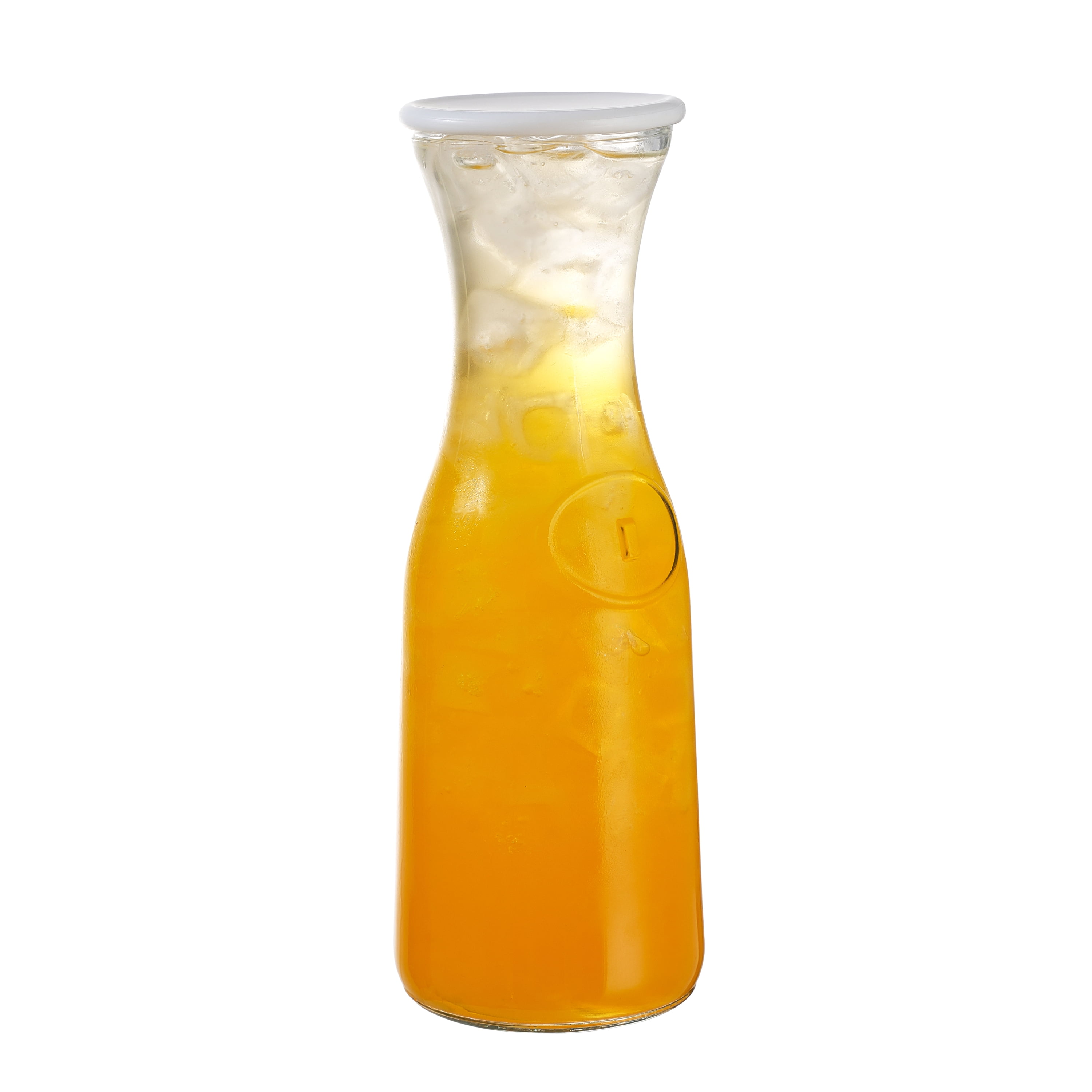 Mainstays Glass Daphne Carafe with Plastic Lid, 1 Liter