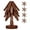 4 Wooden Trivet + 1 Stand - Dark brown, variant on CSSAD Wooden Trivets for Hot Dishes,Tree Shaped Tripod Set,Non-Slip Hot Pads,Heat Resistants Pot Holders,Walnut Wood,1 Wooden Tripods1 (light Brown)