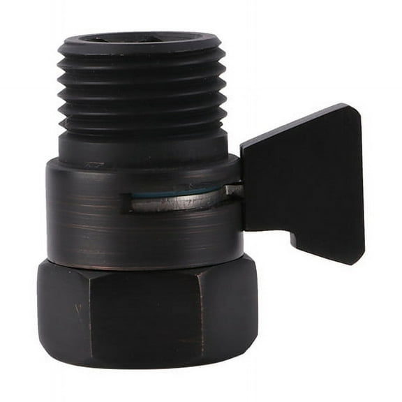 Solid brass shower head with shut-off valve and water flow control with brass handle