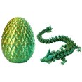 thumbnail image 3 of Crystal Dragon Fidget Figuras coleccionables 3D Impreso Dragón articulado 8.7 en Regalo de dragón articulado dado en el cumpleaños, 3 of 8