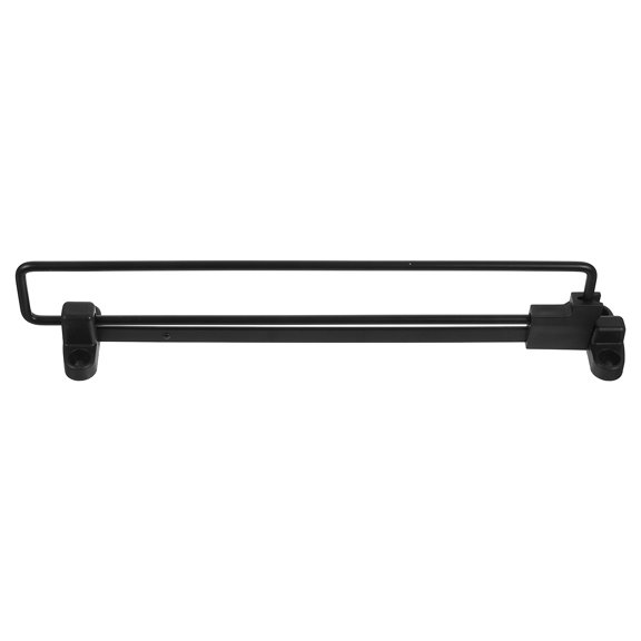 FENGGUIQU Steel Extendable Coat Rack Black Pull Down Wardrobe Rod for Versatile Clothes Hanging