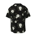 thumbnail image 4 of Goofa Rose Flowers Printed Men's Casual Short-sleeved Shirt,Lightweight Breathable Button-down,Summer Casual men's top,Versatile Fashion shirt-3X-Large, 4 of 7