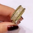 thumbnail image 2 of K-KED Pretty Party 18k Yellow Gold Plated Rings Cubic Zirconia Women Delicate Jewelry Size 6-10-10, 2 of 6
