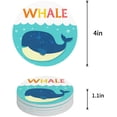thumbnail image 1 of FMSHPON Ocean Cartoon Whale Set of 8 Round Coaster for Drinks, Absorbent Ceramic Stone Coasters Cup Mat with Cork Base for Home Kitchen Room Coffee Table Bar Decor, 1 of 5