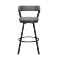 thumbnail image 2 of Lexicon Appert Metal Swivel Pub Height Chair in Mottled Silver/Gray (Set of 2), 2 of 5