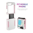 thumbnail image 4 of for Samsung Galaxy Z Flip 5 5G Case, Phone Case Heavy Duty 2 in 1 Full Body Rugged Shockproof Hybrid Hard PC Soft TPU Bumper Drop Protective Girls Women Boy Men Covers for Z Flip 5 5G, White+Pink, 4 of 8