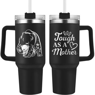 DUUV 40oz Dachshund Tumbler – Insulated Cup With Handle & Straws, Gift For Dog Lovers, Mom, Daughter, Christmas