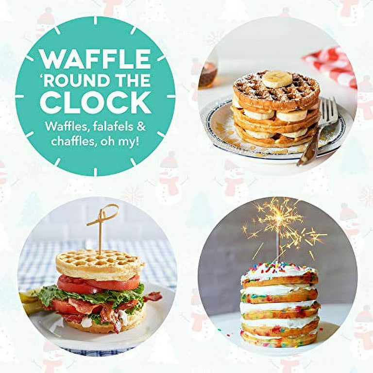 Dash Mini Waffle Maker aqua non-stick Individual Size 4 Inch 350 watts for  sale online