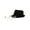 Silver, variant on The One Who Knocks Clear Rectangle Aviator Lens Glasses Silver Sunglasses/ Black Fedora