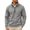 Gray, variant on Men's Stand Collar Half Zip Pullover Sweatshirt with Zipper Pockets
