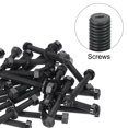 thumbnail image 4 of Uxcell M5x40mm Black Nylon Bolts Plastic Nuts Full Thread Head Screws and Nuts Set for Industrial Home Fastening Projects, 24 Sets, 4 of 5