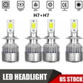 thumbnail image 1 of 4pcs H7 High Beam/Low Beam LED Headlight Bulbs For Kia Sorento 2016 2017 2018 2019, 1 of 9