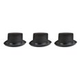 thumbnail image 2 of Guardurnaity Top Hat Cosplay Prop Suministros de fiesta multipropósito Tela no tejida Bar Accesorios Interior Hogar Sombrero Negro / Adulto / Medio Type1 NO1, 2 of 6