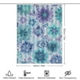 thumbnail image 2 of Watercolor Floral Seamless Pattern Teal Blue Purple Cloth Fabric Bathroom Decor Set with Hooks, 2 of 7