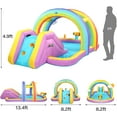 thumbnail image 3 of (2024 New) JOYMOR Inflatable Water Slide with Blower, Inflatable Kids Water Slide with Climbing Wall, Water Cannon, Splash Pool, Blow Up Water Slide for Kids Backyard Summer Party (Rainbow Style), 3 of 7
