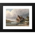 thumbnail image 2 of Thomas Shotter Boys 24x19 Black Modern Framed Museum Art Print Titled - A River and Cottage with White Paling (1833), 2 of 5