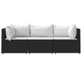 thumbnail image 4 of Conjunto de Salón para Patio Casafoyer de 3 Piezas con Cojines en Rattan Negro, 4 of 5