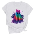 thumbnail image 4 of VKOYWKM Women's Short Sleeve Fall Tees Halloween Ghost Graphic Tees Crew Neck Loose Fit T-Shirts Holiday Party Tops, 4 of 6