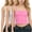 Hot Pink, variant on 3 Pack Girls Tank Tops Scoop Neck Soft Crop Cami Solid Spaghetti Strap Sleeveless Undershirts for Kids Girls 3-14 Years