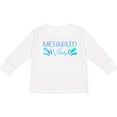 thumbnail image 3 of Inktastic Mermaid Vibes Text in Blues Boys or Girls Long Sleeve Toddler T-Shirt, 3 of 5