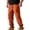 Orange, variant on Cargo Pants for Men Casual Solid Color Lightweight Drawstring Waist Work Pants with Ribbed Cuffs and Water-Repellent Design Trendy for Streetwear, Size S-5XL