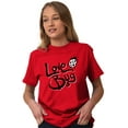 thumbnail image 3 of Love Bug Cute Ladybug Valentines Day Women's Graphic T Shirt Tees Brisco Brands M, 3 of 6