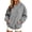 Gray——Fall Savings, variant on Oiangi Oversized Hoodie for Women Long Sleeve Pullover Sweatshirts Casual Basic Cozy Pockets Sweatshirt for Fall Winter Blue 2XL