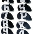 thumbnail image 6 of 10x Neoprene Golf Iron Headcover Protective Case with Number Tag Scratch Head Cover Wedges Covers Men Women Equipment black and white, 6 of 7